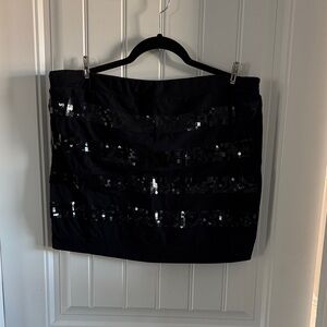 Cato Black Sequin Mini Skirt